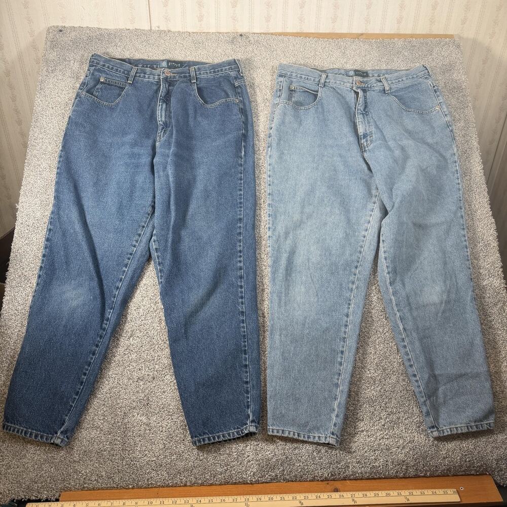Avenue Blues Tapered Jeans Womens 16 34x28 Blue High Rise Cotton Mom Lot 2